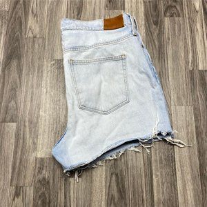 J. CREW Classic Straight Blue Denim Cut Off Jean Shorts Women's Size 33